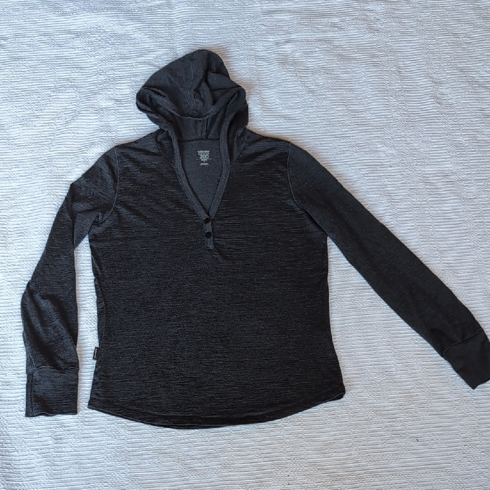 Icebreaker Charcoal Merino Hoodie